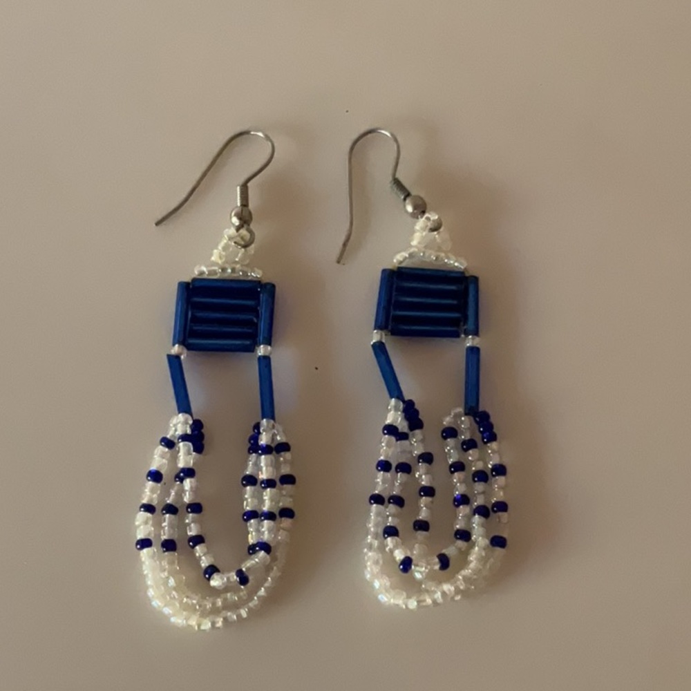 Native Style Glass Bead Earrings